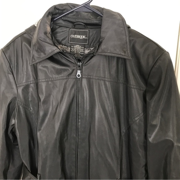 Vintage outbrook black zip up jacket with hood - Picture 3 of 10